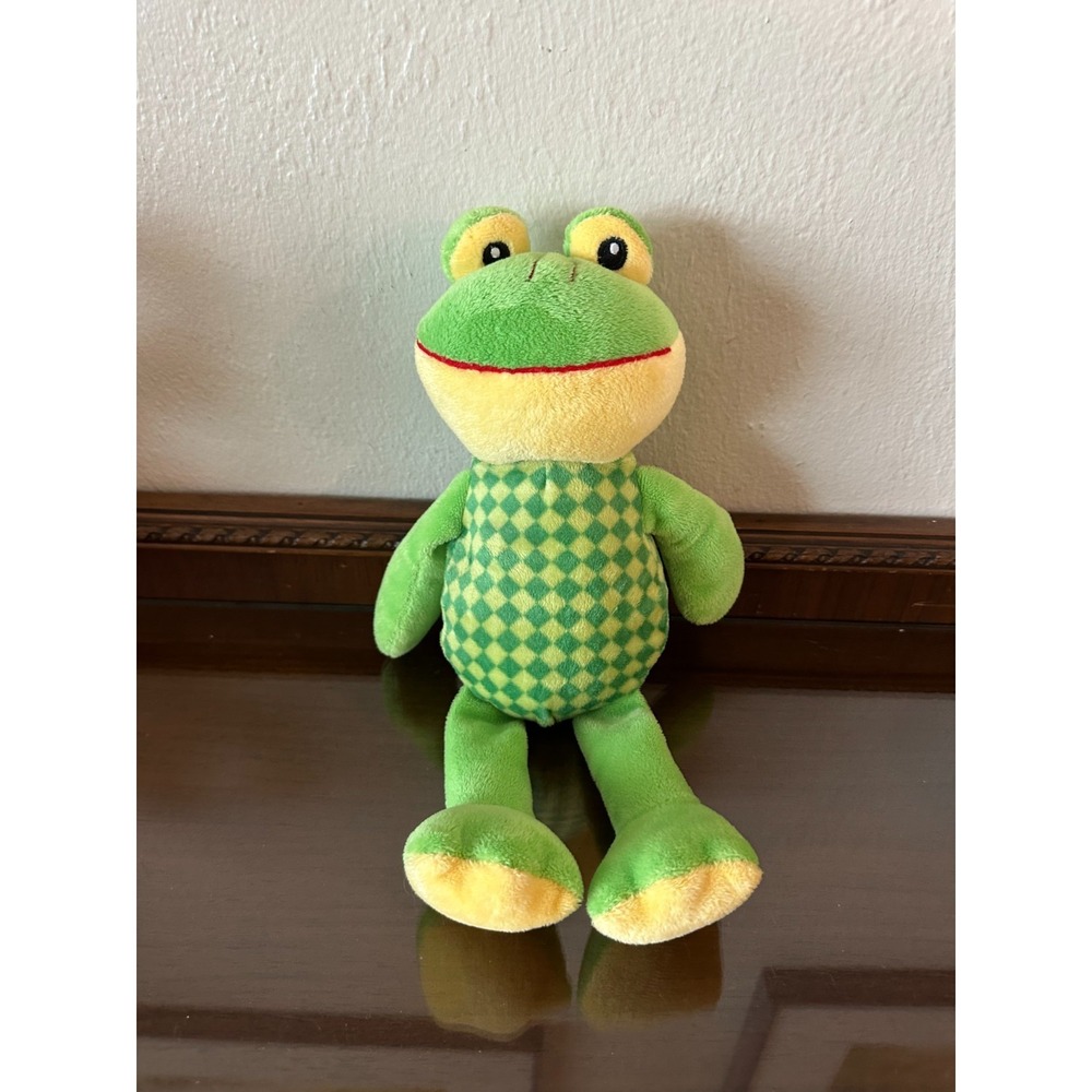 VINTAGE RARE Kellytoy USA Frog Plush Dangling Legs 14'' Check Belly